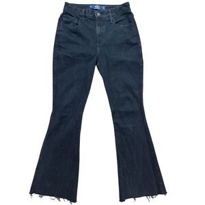 Hollister Jeans Denim High-Rise Vintage Flare Black Raw Hem Size: W25 L30